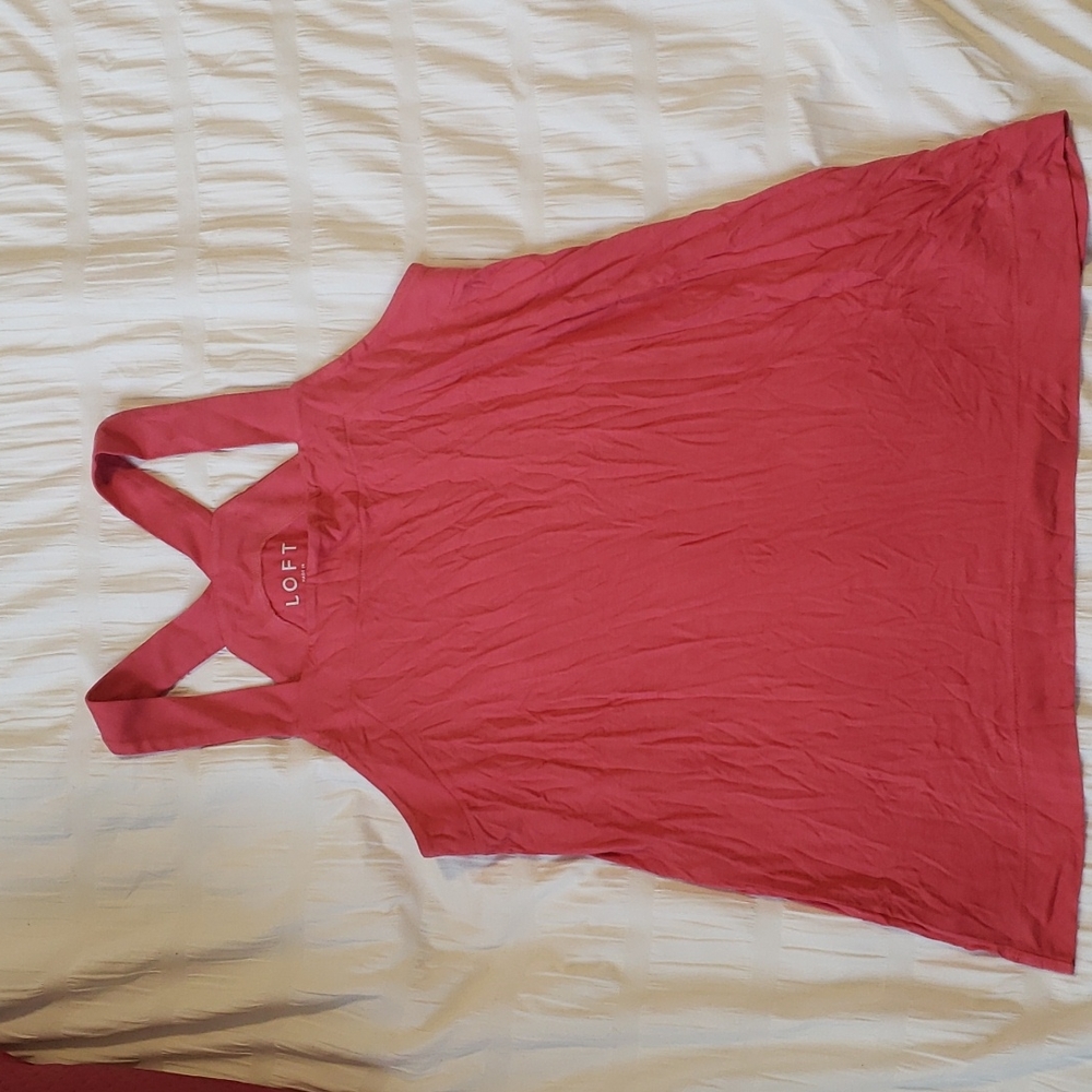 LOFT Pink Racerback Tank Top